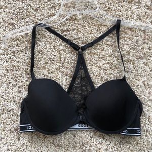 IZOD racerback front clasp black bra - 34C